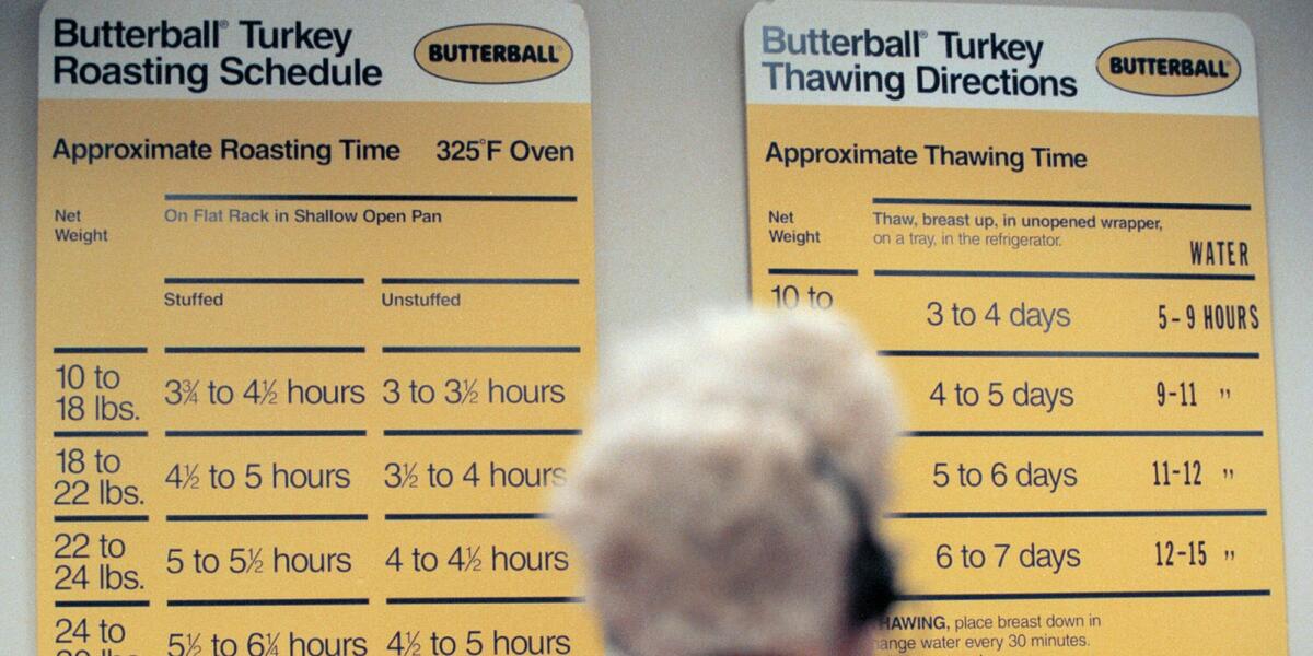 10 Thanksgiving Turkey Tips From The Butterball Hotline How Long To Thaw A Frozen Turkey