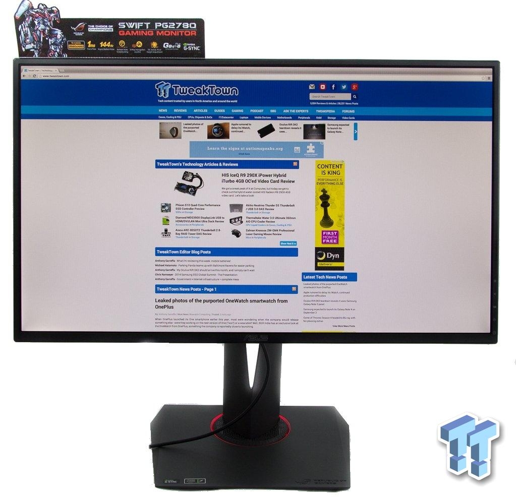 ASUS ROG Swift PG278Q 144Hz G Sync Gaming Monitor Review