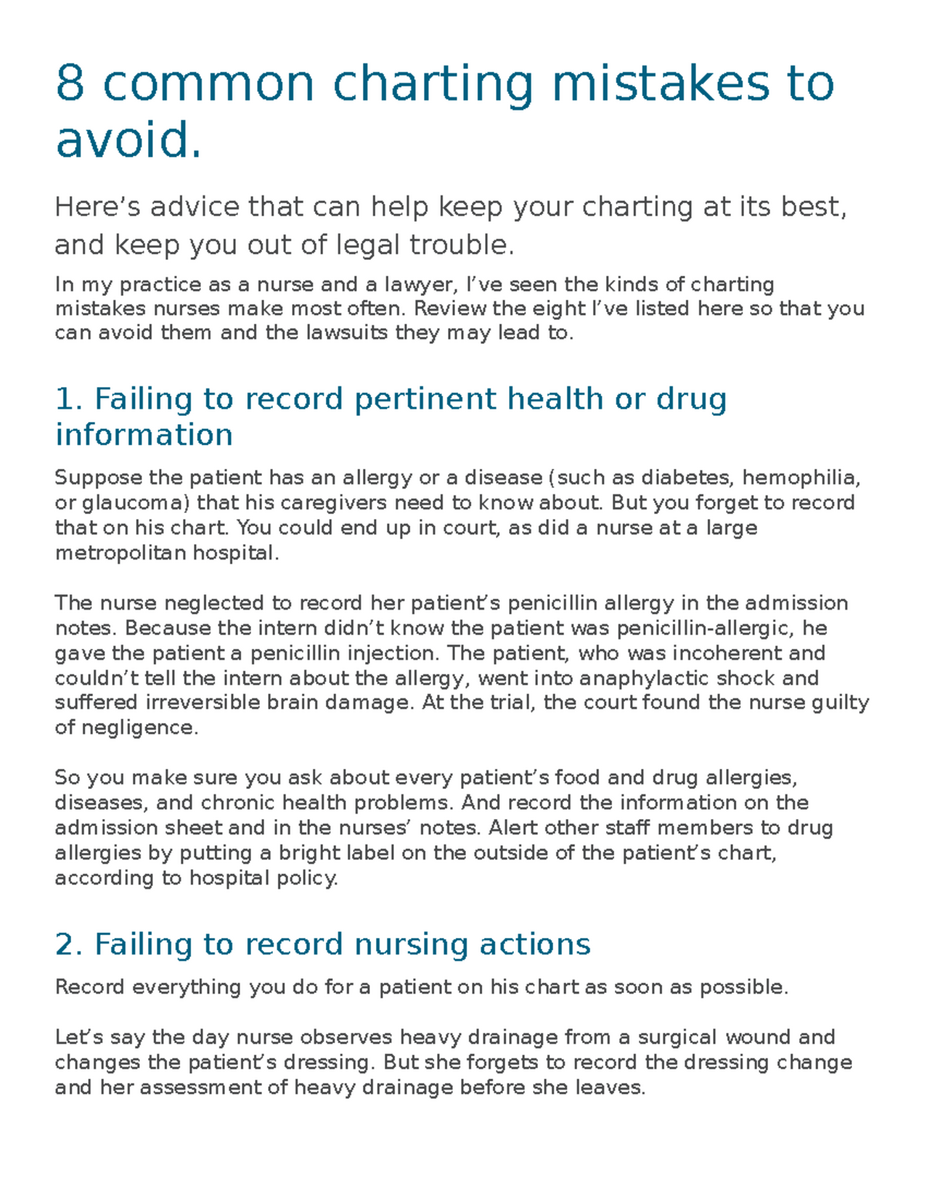 5 Minute Chart Notes For Nurse Practitioners