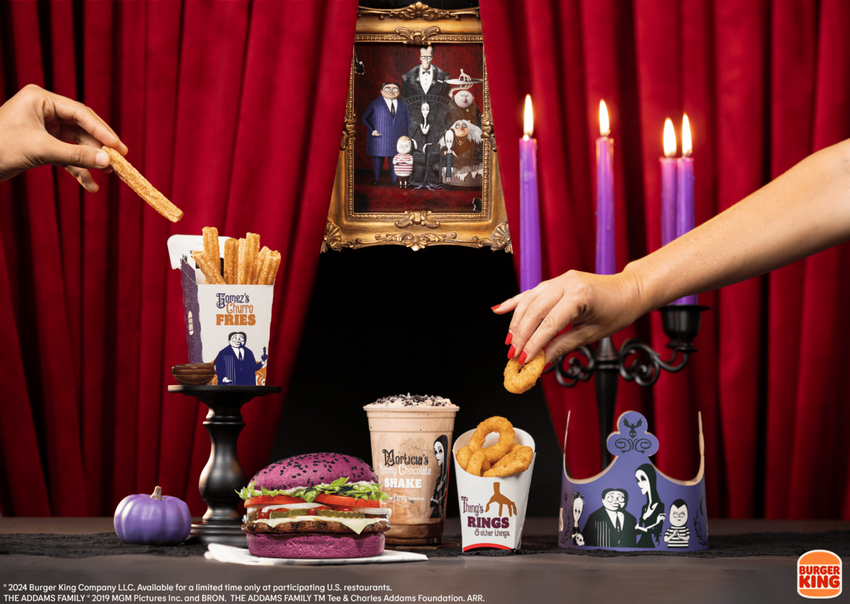 Burger King Gets A Jump Scare On Halloween With Limited Time Menu Additions Inspired By The Kookiest Family Around The Addams Family