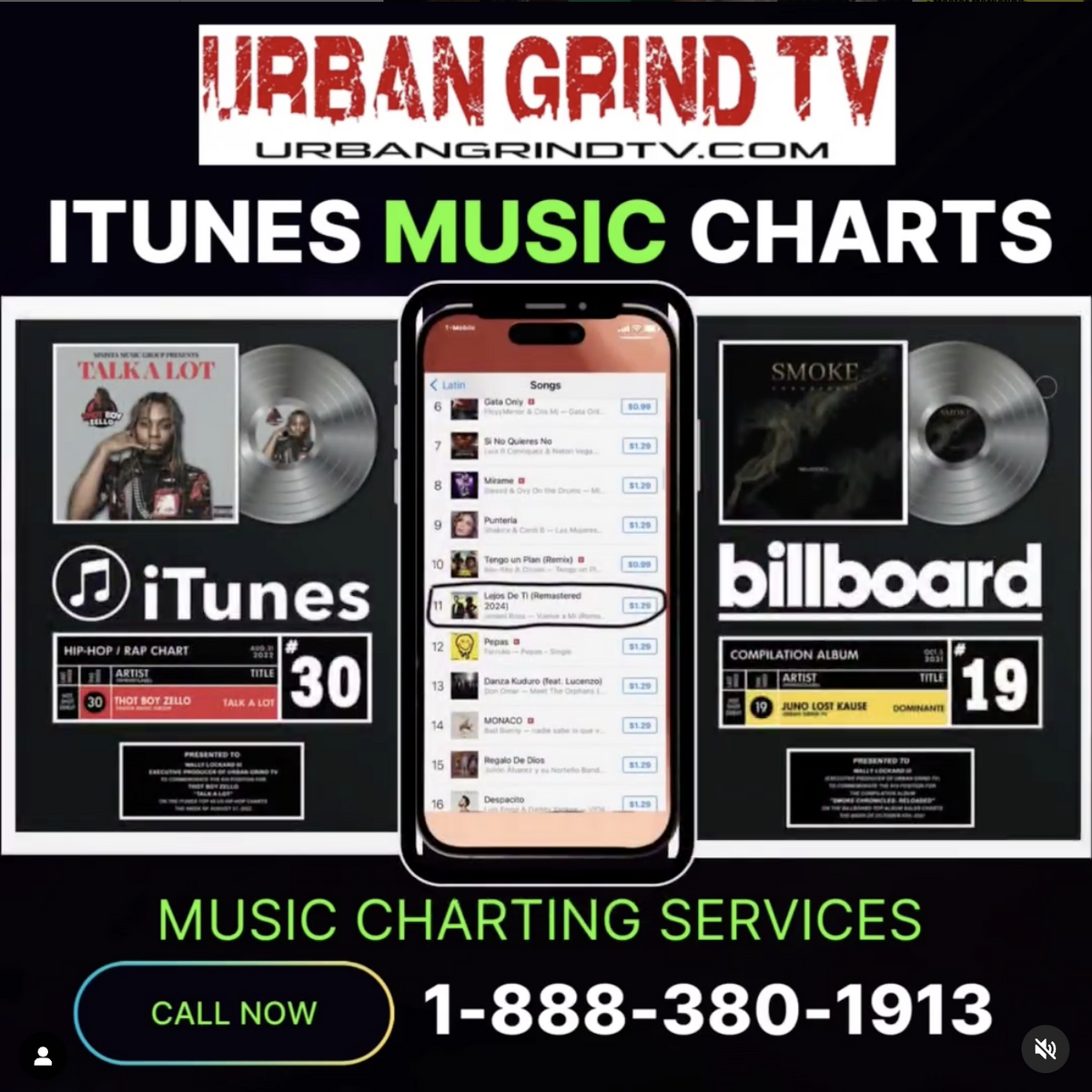 ITunes Song Charting Services VM Agency