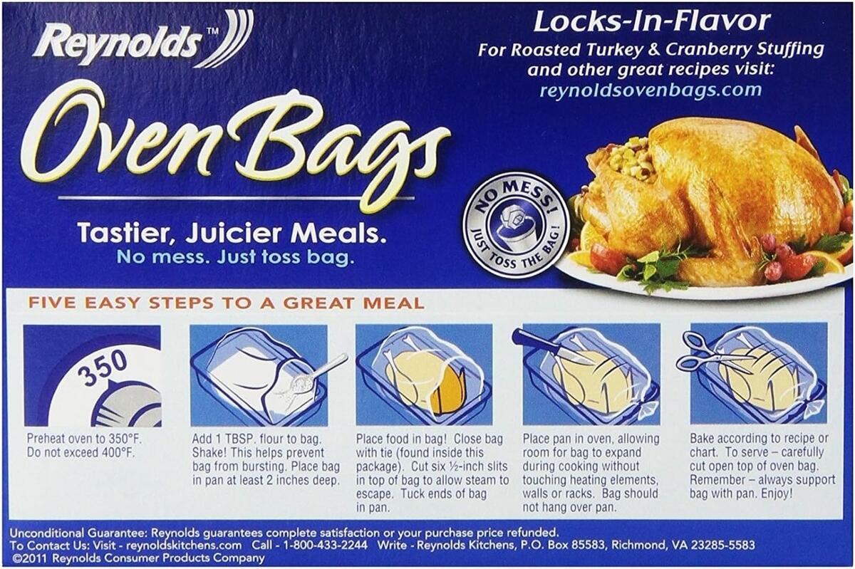 Cooking Times Reynolds Oven Bags Chicken Reynolds Oven Bag 2 Ct Pack Of 4 Total Bags Cooking Times Reynolds Oven Bags Chicken Reynolds Oven Bag 2 Ct Pack Of 4 Total Bags