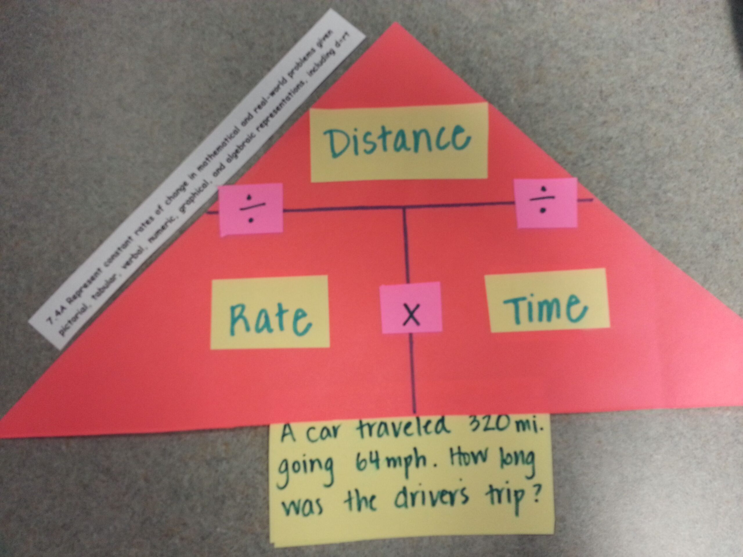 Distance Rate X Time Distance Rate X Time