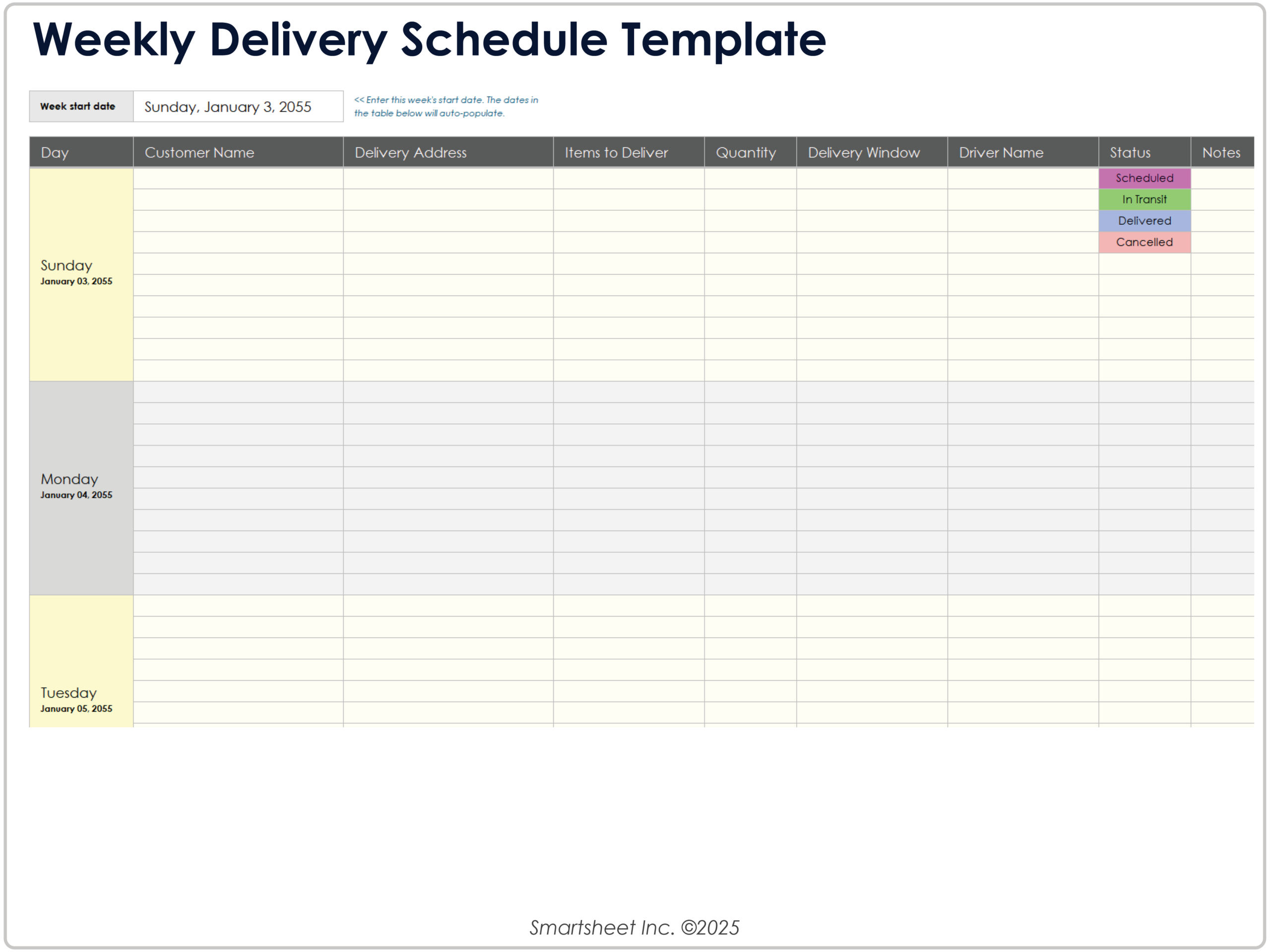 Free Weekly Schedule Templates For Excel