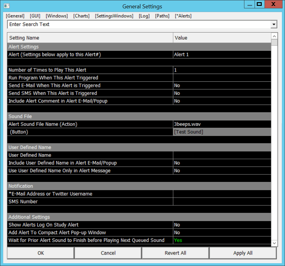 General Settings Sierra Chart