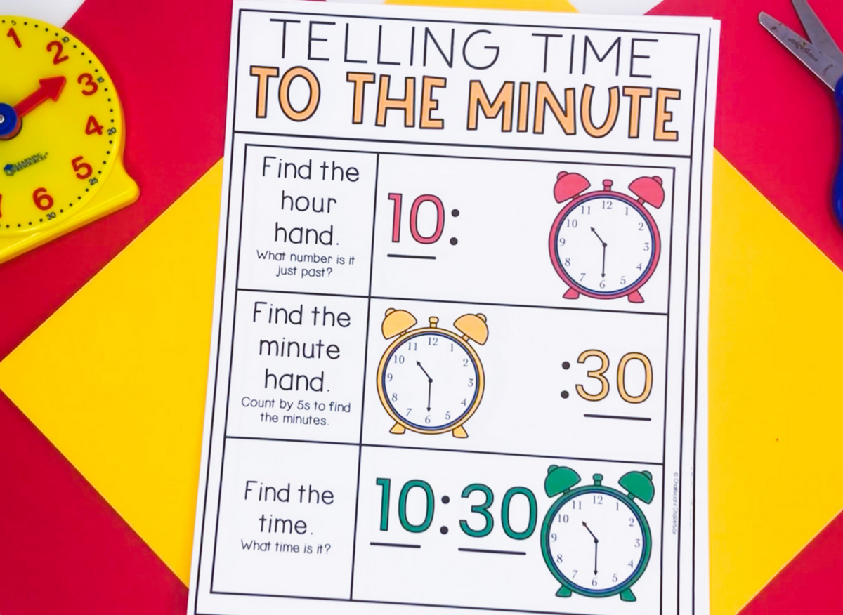 How To Tell Time With Clock Anchor Charts Chalkboard Chatterbox