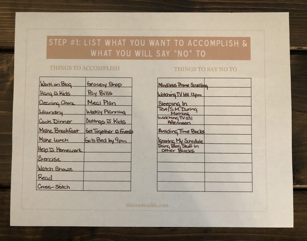 How To Time Block Your Schedule As A Stay at Home Mom Free Printable This Routine Life