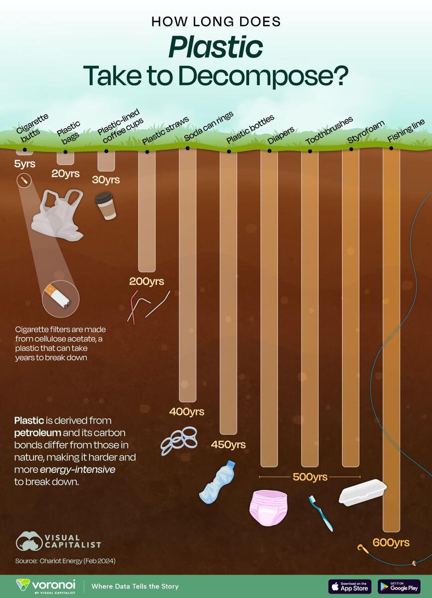Infographic How Long Does Plastic Take To Decompose