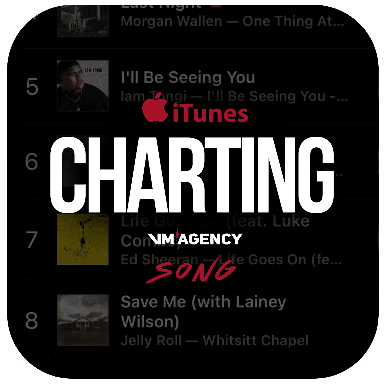 ITunes Song Charting Services VM Agency