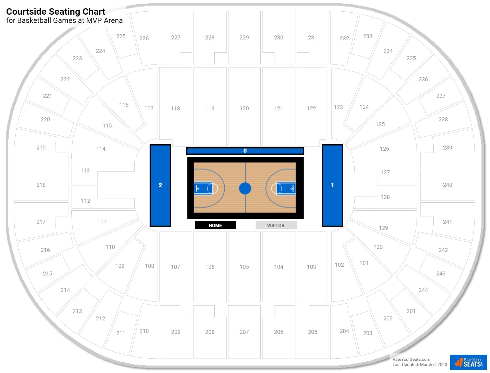 MVP Arena Seating Guide RateYourSeats MVP Arena Seating Guide RateYourSeats