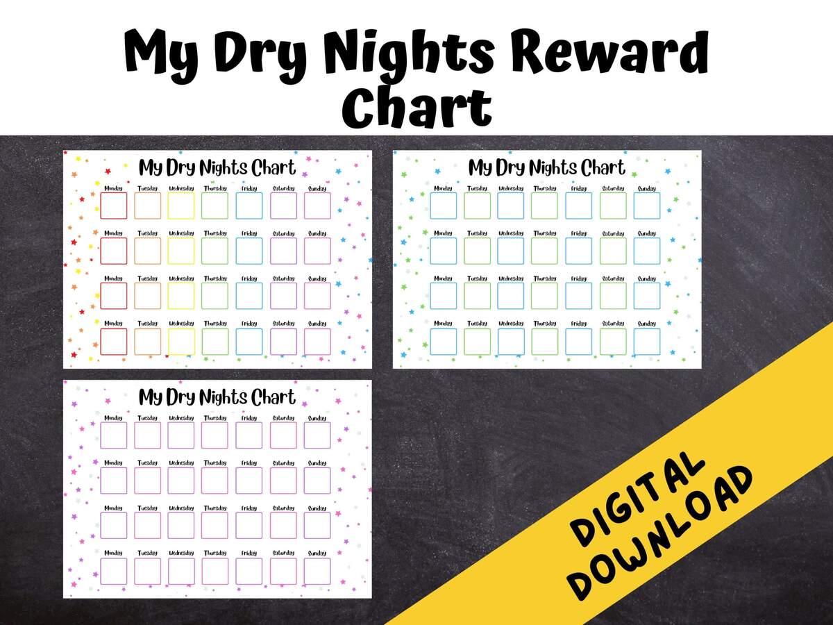 Night Time Potty Training Chart Etsy