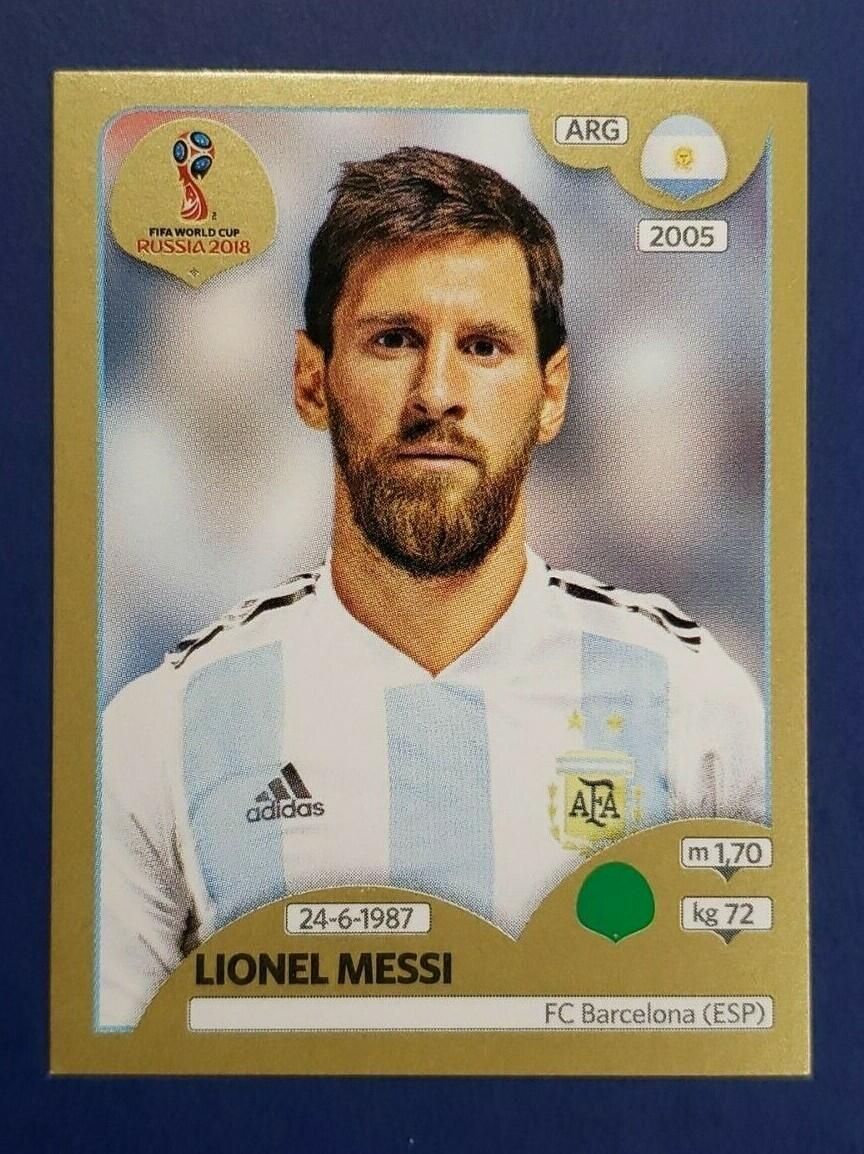 Panini World Cup 2018 Lionel Messi 288 Gold Sticker Swiss Edition EBay