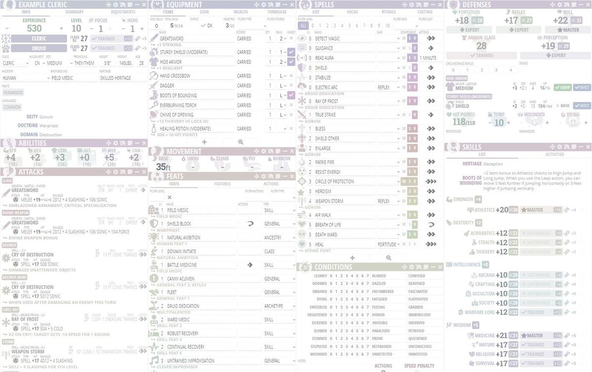 PF2 Tools Essential Pathfinder Second Edition Resources