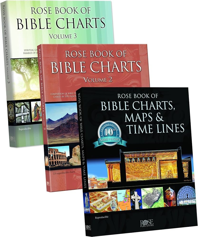 Rose Book Of Charts Maps Time Lines Volumes 1 2 And 3 Bundle Rose Publishing 9781628620733 Amazon Books
