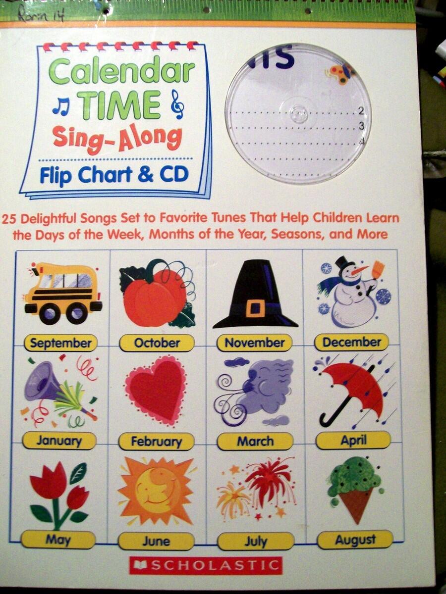 Scholastic Calendar Time Sing Along Flip Chart NO CD Grades PreK 1 EBay Scholastic Calendar Time Sing Along Flip Chart NO CD Grades PreK 1 EBay