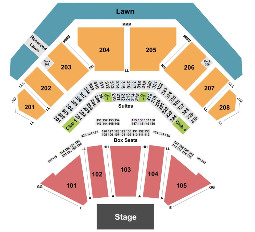 Seating Chart Credit Union 1 Amphitheatre In Tinley Park IL