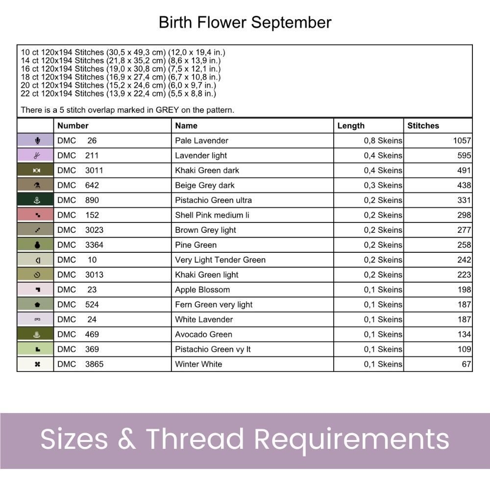 September Birth Month Flower Pattern Simone Balman Art