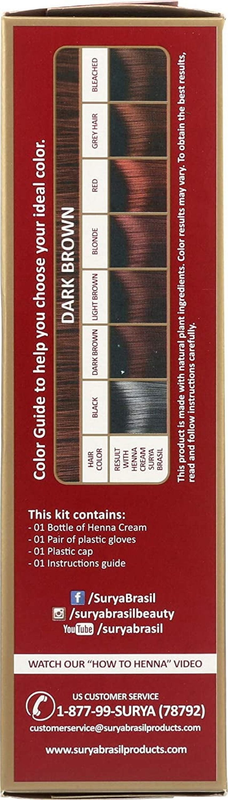 Surya Brasil Henna Cream Hair Color Dark Brown Jamaica Ubuy