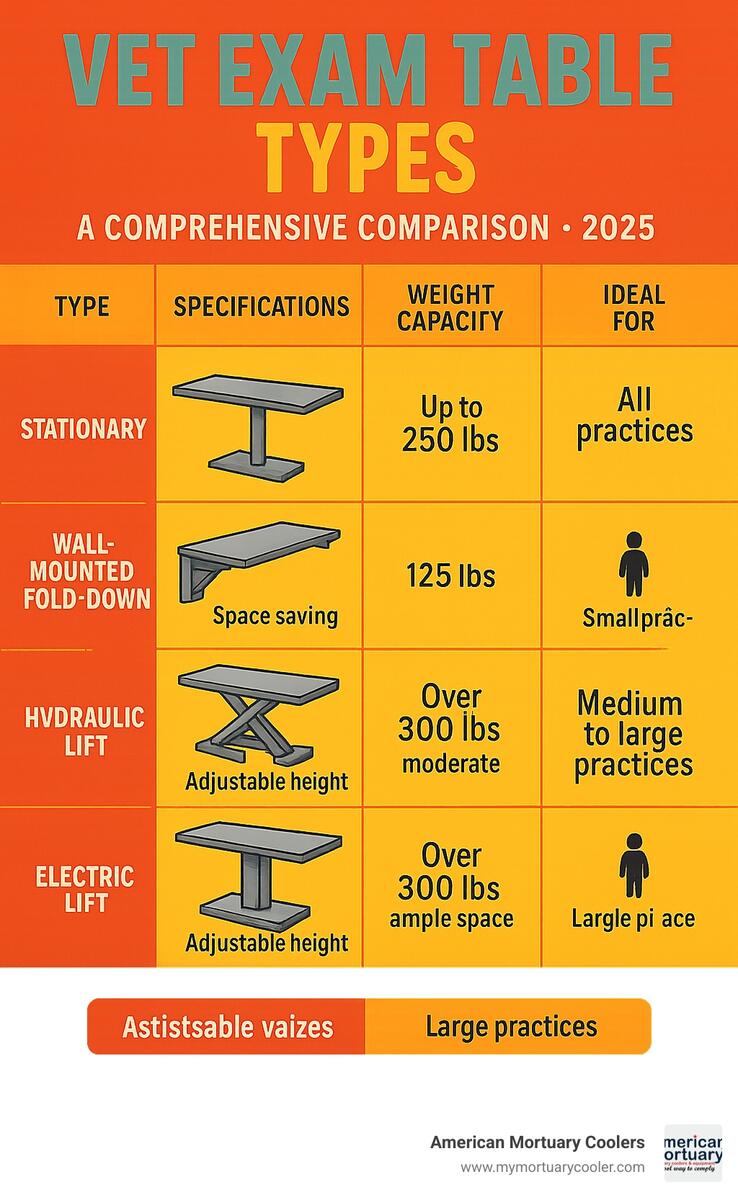 The Complete Guide To Comparing Vet Exam Tables American Mortuary Coolers Equipments