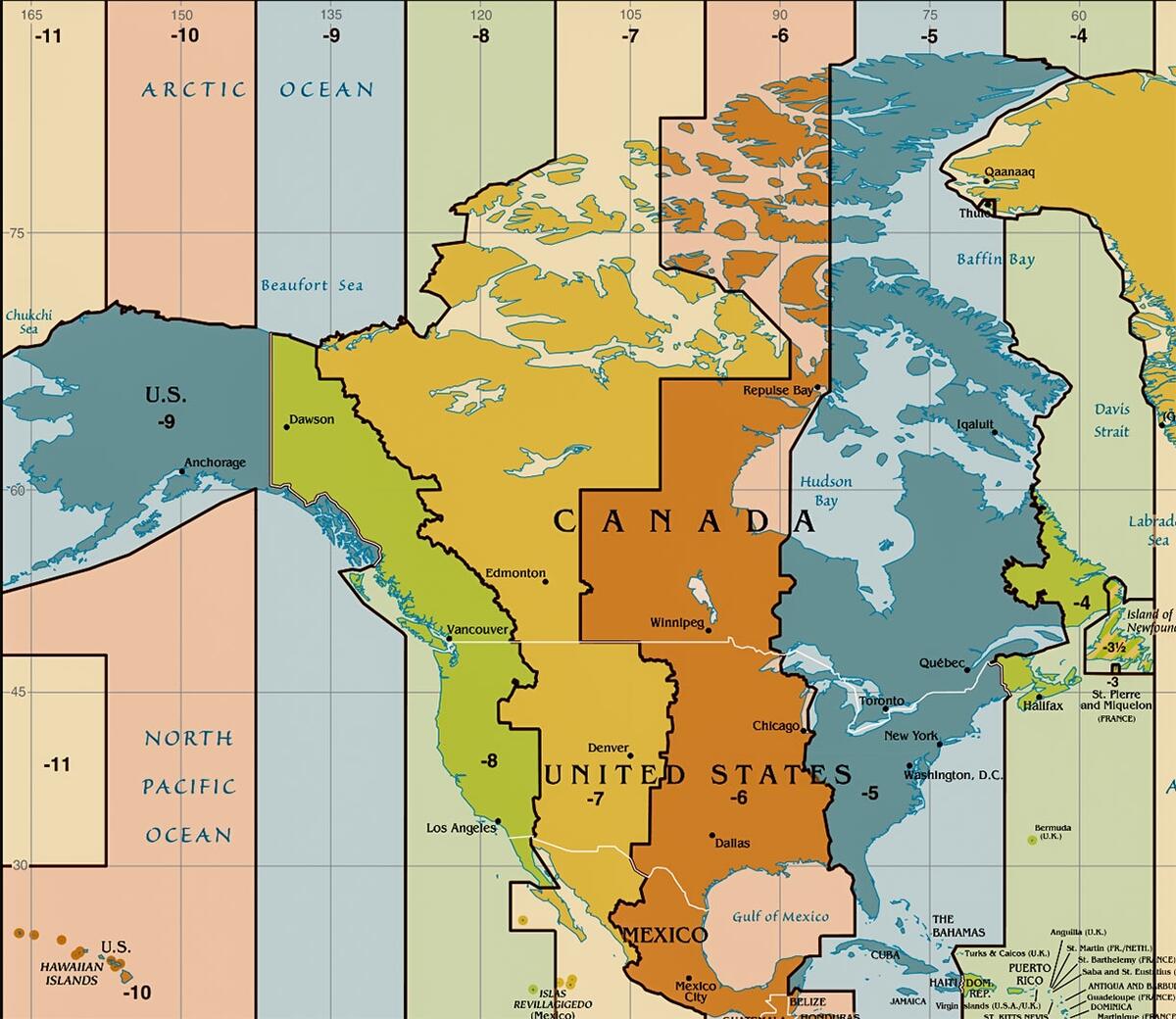 US Time Zone Map GIS Geography