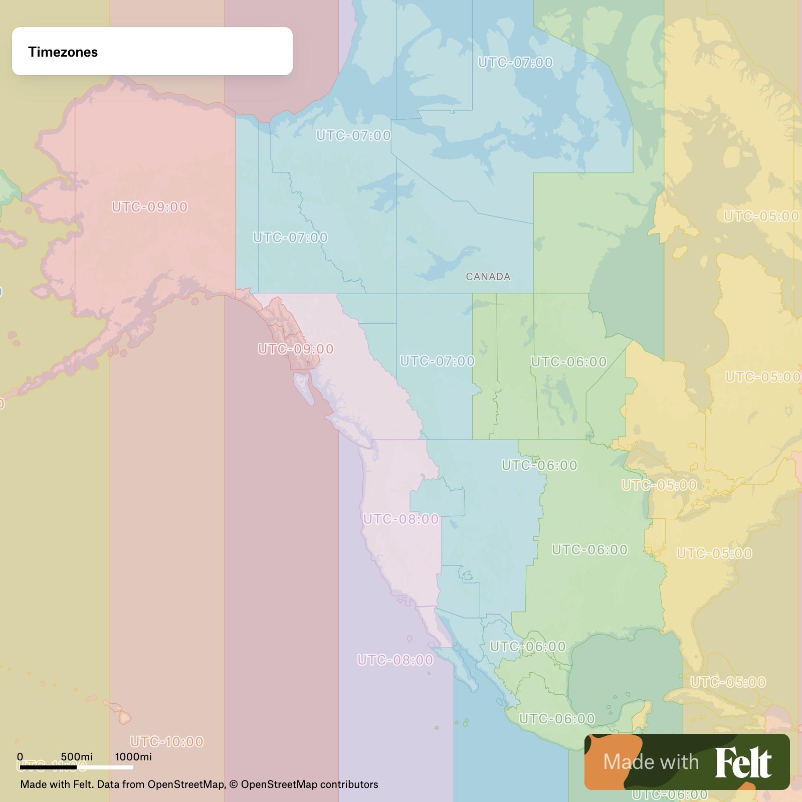 Time Zones In The United States Time Zones In The United States