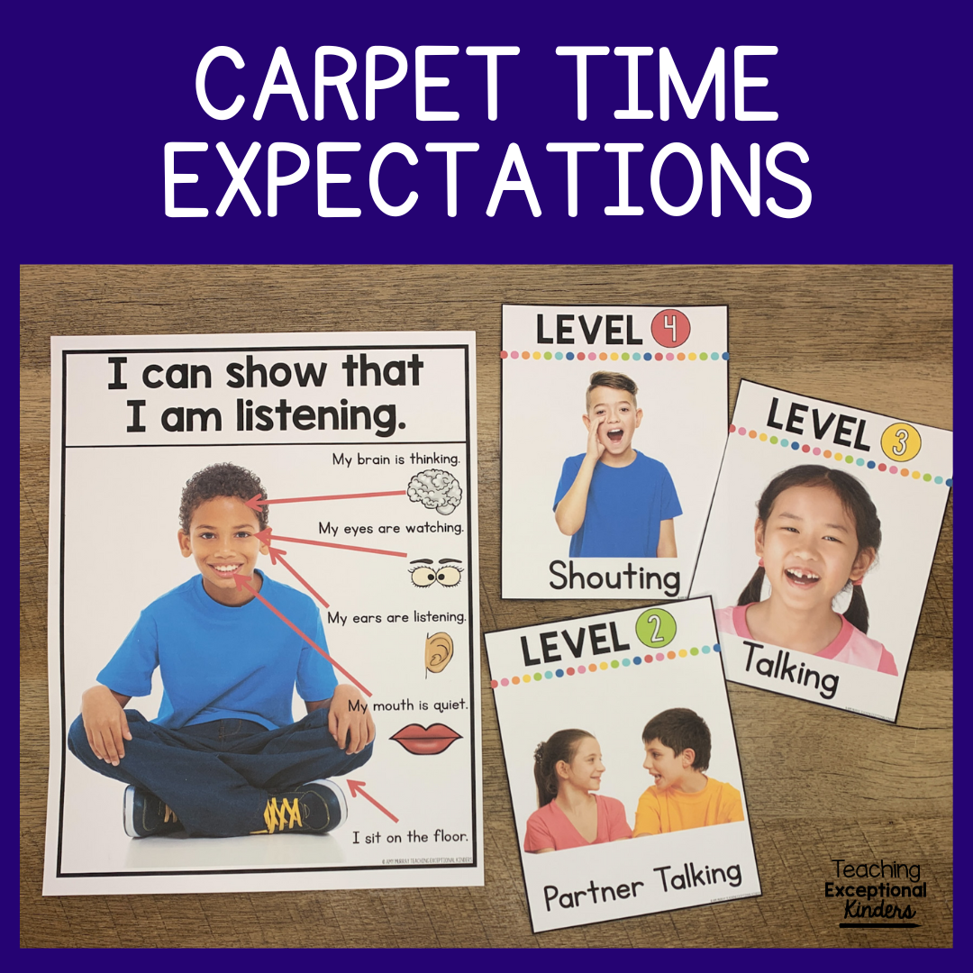Tips For Teaching Carpet Time Expectations Teaching Exceptional Kinders