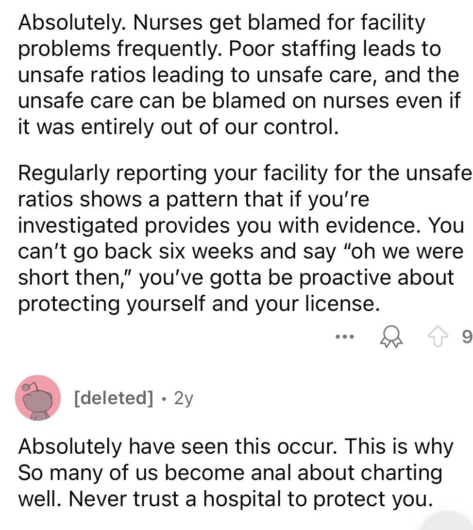 Unsafe Staffing Ratios Making Me Worried About Losing My License R Nursing