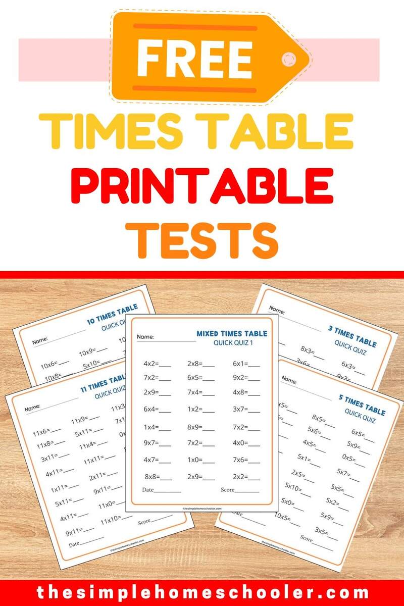 Very Best Times Table Test Printables Individual And Mixed Quizzes The Simple Homeschooler Very Best Times Table Test Printables Individual And Mixed Quizzes The Simple Homeschooler