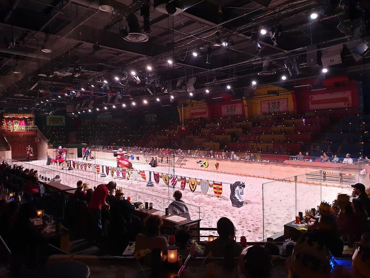 View From Yellow Section Priority Seats Picture Of Medieval Times Dinner Tournament Lyndhurst Tripadvisor
